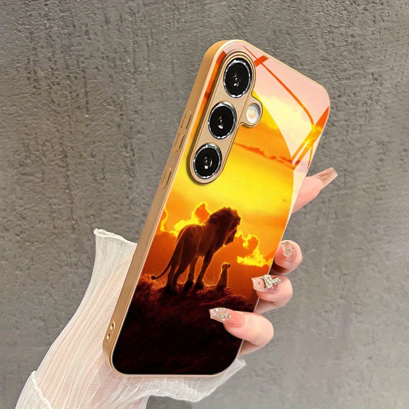 Samsung Galaxy S24 - Alacakaranlık aslanı ve küçük aslan desenli