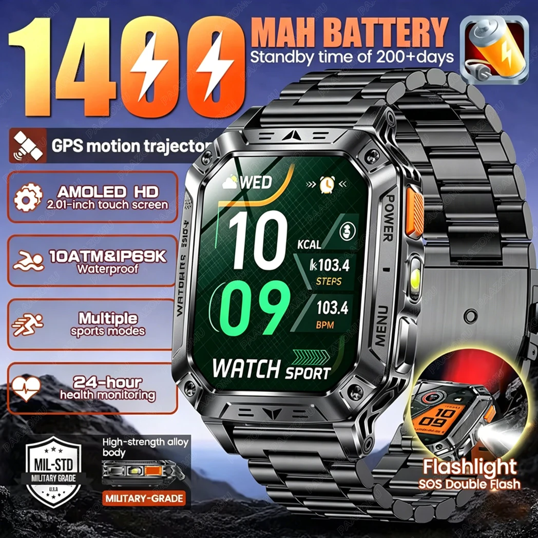 Smartwatch Custom - 2026 Yeni Dahili 1400mAh Süper Büyük