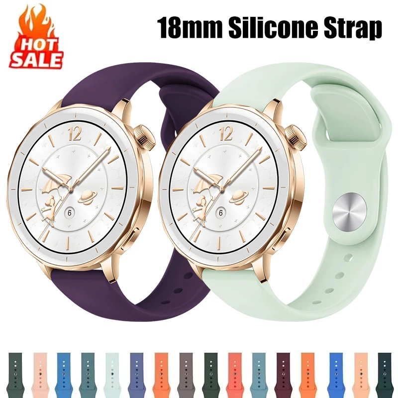 Fossil Smartwatch Accessories - 18mm Silikon saat kayışı Huawei İzle